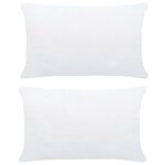 vidaXL Garnitures de coussin 2 Pièces 60x40 cm Blanc
