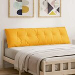 vidaXL Coussin de Dos Jaune clair 180 x 50 cm Tissu en velours côtelé