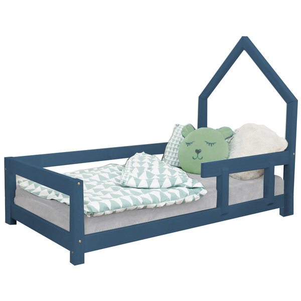 Lit cabane enfant POPPI 120 x 190 bleu marine 1