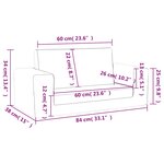 vidaXL Canapé-lit pour enfants 2 places crème peluche douce