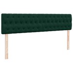 VidaXL Cadre de lit ottoman avec matelas vert foncé 160x200 cm velours