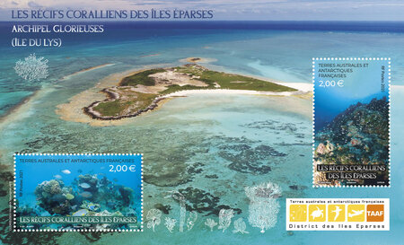 Bloc 4 timbres TAAF - Les récifs coralliens