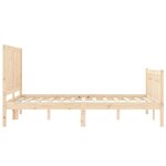 vidaXL Cadre de lit avec tête de lit 140x190 cm bois massif