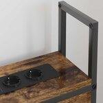vidaXL Headboard de Rangement avec Station de Charge Chêne fumé 100 cm