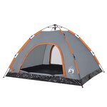 vidaXL Tente de camping 4 personnes orange libération rapide