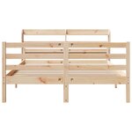 vidaXL Cadre de lit avec tête de lit sans matelas 120x190 cm