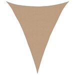 vidaXL Voile d'ombrage 160 g/m² Taupe 3x4x4 m PEHD