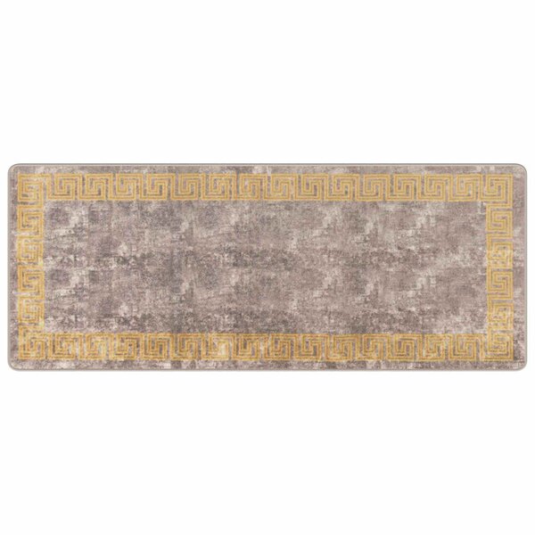 vidaXL Coureur de Tapis MARSA Gris 80 x 200 cm Polyester et PVC