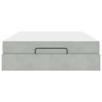 vidaXL Cadre de lit avec matelas Gris clair 140 x 200 cm Velours