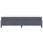 vidaXL Cadre de lit avec matelas Gris foncé 120 x 190 cm tissu