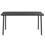 vidaXL Mobilier de salle à manger d'extérieur 7 Pièces Acier Gris foncé