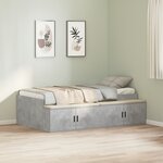 vidaXL Cadre de lit Gris béton 80x200 cm