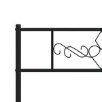 vidaXL Cadre de lit métal sans matelas avec pied de lit noir 90x200 cm