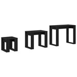 vidaXL Tables gigognes en chêne noir en bois d'ingénierie
