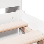 vidaXL Lit bibliothèque sans matelas blanc 160x200 cm bois pin massif