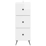 vidaXL Armoire à tiroirs Blanc brillant 33 x 34 5 x 90 cm