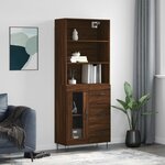 vidaXL Buffet haut Chêne marron 69 5x34x180 cm Bois d'ingénierie