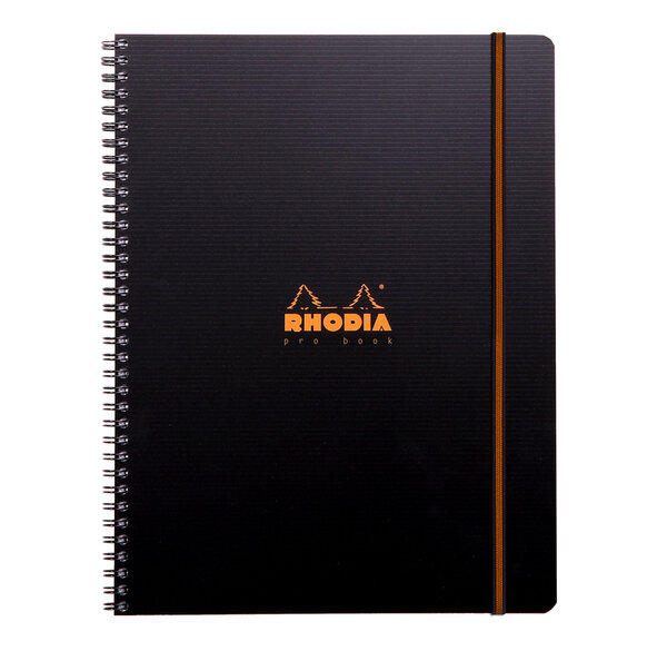 ProBk RHODIACTIVE 90g RI A4+ 160p L+MC mcrperf + 4 tr/élastiq O&B plat/5 intercal poch O&B RHODIA