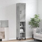 vidaXL Buffet haut Gris béton 34 5x34x180 cm Bois d'ingénierie