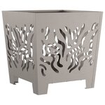 vidaXL Braise Marron 40 x 40 x 40 cm Acier