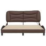 vidaXL Cadre de lit avec LED sans matelas Hvar marron 160x200 cm
