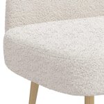 vidaXL Banc rembourré avec dossier Crème 110 x 60 x 76 cm Bouclé