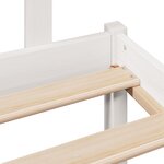 vidaXL Lit bibliothèque sans matelas blanc 90x200cm bois de pin massif