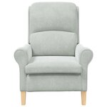 vidaXL fauteuil Gris clair 76 x 94 x 102 cm Velours