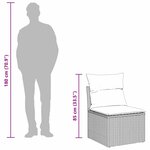 vidaXL Ensemble de canapé de jardin 7 Pièces Beige Poly rotin