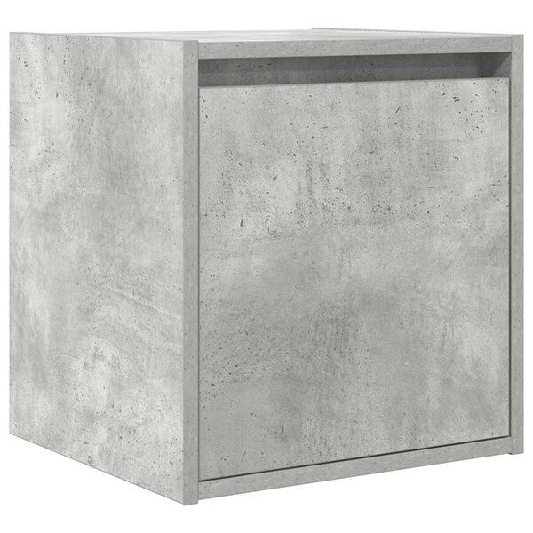 vidaXL Table de chevet murale gris béton 38x34x40 cm