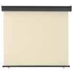 vidaXL Auvent latéral de balcon 122x250 cm Crème