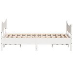 vidaXL Cadre de lit sans matelas blanc 150x200 cm bois de pin massif