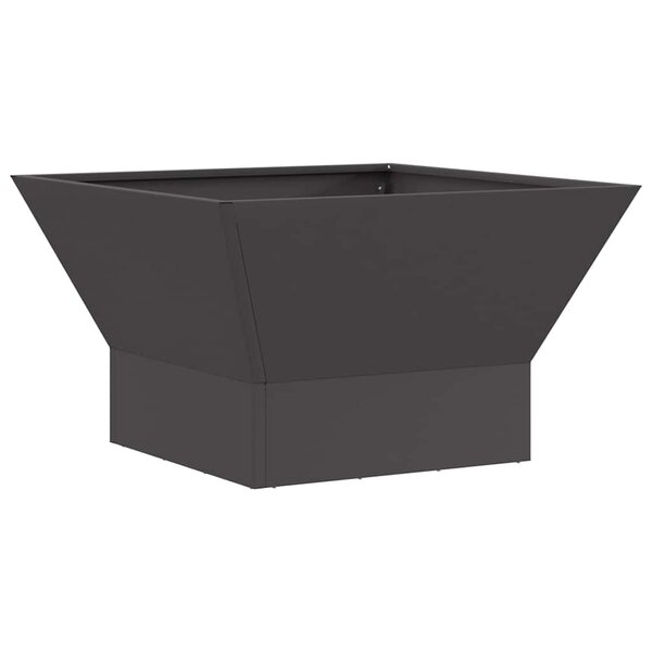 vidaXL Brasero Noir 60 x 60 x 35 cm Acier patiné