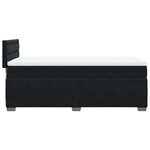 vidaXL Sommier à lattes de lit avec matelas noir simple velours
