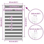 vidaXL Store zèbre blanc 85x100 cm largeur du tissu 80 9 cm polyester