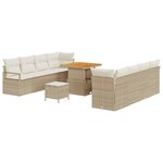 vidaXL Ensemble de canapé de jardin Beige et crème 80 x 80 x 71 cm