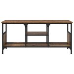 vidaXL Meuble TV Bois Ancien 100 x 35 x 45 cm Bois d'ingénierie et fer