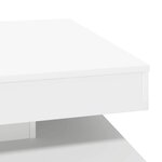 vidaXL Table basse rotative à 360 degrés blanc 70x70x34 5 cm