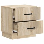 vidaXL Cabinet de chevet 2 Pièces Chêne Sonoma 43 x 34 5 x 44 5 cm