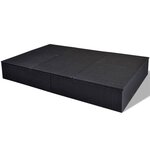 vidaXL Chaise longue double avec coussin Résine tressée Noir