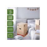 Pack and Move - Lot 20 Cartons Déménagement Premium - 40 X 40 X 60 Cm - Résistance 30 KG - Double Épaisseur - Poignées Renforcées - 1 Adhésif Offert