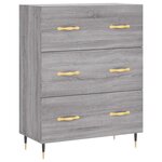 vidaXL Buffet haut Sonoma gris 69 5x34x180 cm Bois d'ingénierie