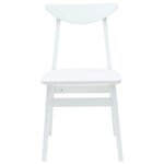 vidaXL Chaises de salle à manger 2 Pièces Blanc 42 x 47.5 x 81 cm