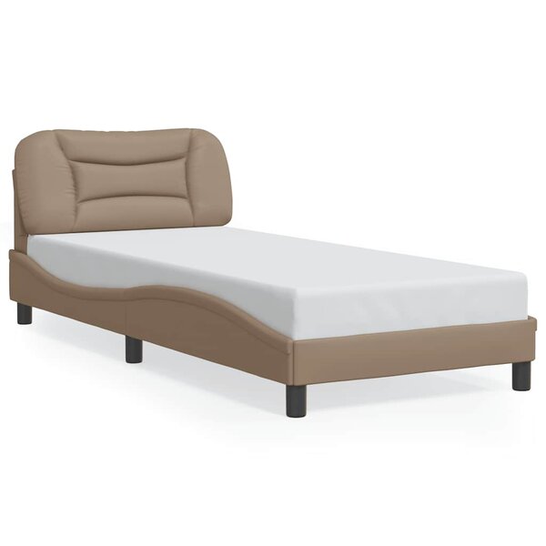 vidaXL Cadre de lit sans matelas Hvar cappuccino 90x190 cm similicuir