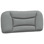 vidaXL Cadre de lit avec lumières LED gris clair 90x200 cm tissu