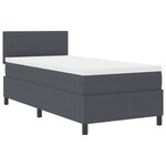 vidaXL Lit Box Spring avec Matelas Gris Foncé 100x200 cm Velours Côtelé
