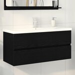 vidaXL Cabinet de lavabo Chêne noir 100 x 39 x 62 cm Bois d'ingénierie