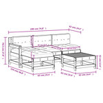 vidaXL Salon de jardin 5 Pièces avec coussins bois massif douglas
