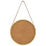 vidaXL Miroir mural avec sangle 40 cm Doré