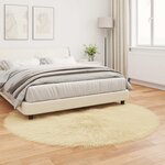 vidaXL Tapis en fausse Tafalla Crème Ø 160 cm Polyester